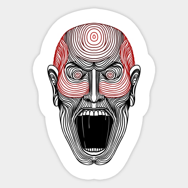 Rage Tattoo design Sticker by HurdyGurdy